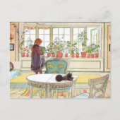 Bloemen op de vensterbank Carl Larsson Swedish Briefkaart (Voorkant)