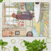 Bloemen op de vensterbank Carl Larsson Swedish Theedoek (Gevouwen)