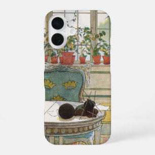 Bloemen op de vensterbank door Carl Larsson iPhone 16 Hoesje