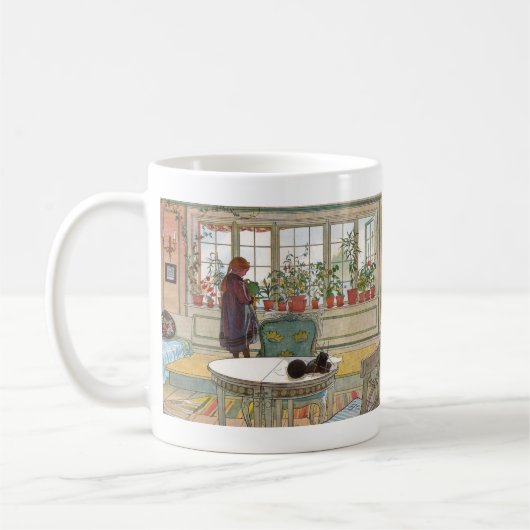 Bloemen op de vensterbank door Carl Larsson Koffiemok (Links)