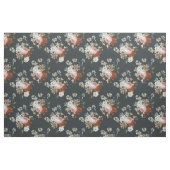 bloemen op donkerblauwe achtergrond stof (Yard (91,4 cm))