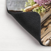 Bloemen op drijfhout muismat (Hoek)