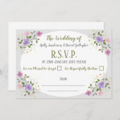 Bloemen op een bruiloft informatiekaartje (Voorkant / Achterkant)