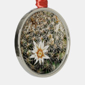 Bloemen op een Cactus Metalen Ornament (Rechts)