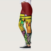 Bloemen op een canvas leggings (Links)