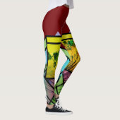 Bloemen op een canvas leggings (Rechts)