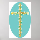 Bloemen op een dwars Poster (Voorkant)