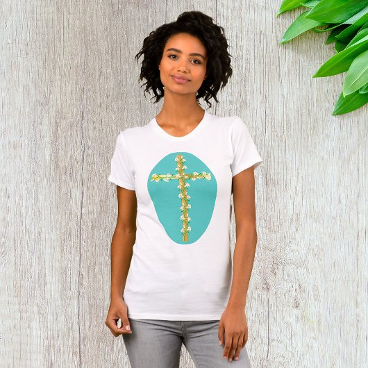 Bloemen op een dwars T-shirt