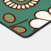 Bloemen op een groene achtergrond Bureaumat (Hoek)