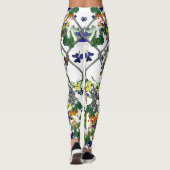 Bloemen op een hek leggings (Achterkant)