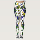 Bloemen op een hek leggings (Voorkant)