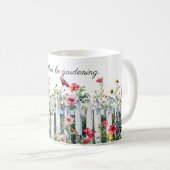 Bloemen op een hek Tuinieren Koffiemok (Voorkant rechts)