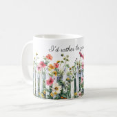 Bloemen op een hek Tuinieren Koffiemok (Voorkant links)