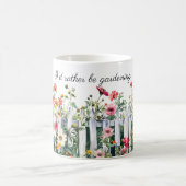 Bloemen op een hek Tuinieren Koffiemok (Center)