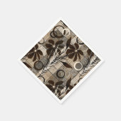 Bloemen op een ingecheckte achtergrond in een bijt servet (Hoek)