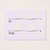 Bloemen op een Label met tikkaartjes Visitekaartjes (Achterkant)