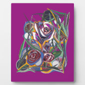 Bloemen op een paarse achtergrond fotoplaat (Voorkant)