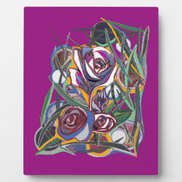 Bloemen op een paarse achtergrond fotoplaat