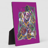 Bloemen op een paarse achtergrond fotoplaat (Zijkant)