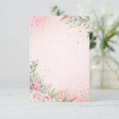 Bloemen op een roze achtergrond kaart (Staand voorkant)