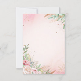 Bloemen op een roze achtergrond kaart
