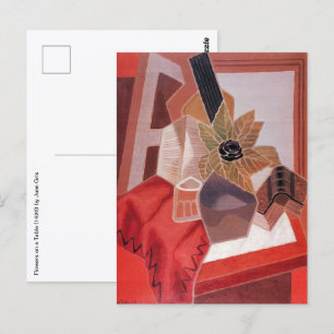 Bloemen op een tafel van Juan Gris, Vintage Cubism Briefkaart