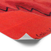 Bloemen op een tafel van Juan Gris, Vintage Cubism Poster (Hoek)