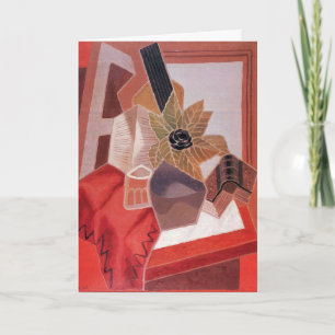 Bloemen op een tafel van Juan Gris, Vintage Kubism Kaart