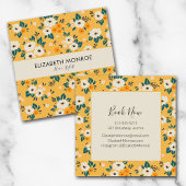 Bloemen op Gold Salon Hair Stylist Makeup Vierkante Visitekaartje