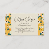 Bloemen op Gold Salon Hair Stylist Makeup Visitekaartje (Achterkant)