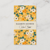 Bloemen op Gold Salon Hair Stylist Makeup Visitekaartje (Voorkant)