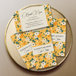 Bloemen op Gold Salon Hair Stylist Makeup Visitekaartje