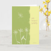 Bloemen op groen-sympathie kaart (Gele Bloem)