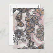 Bloemen op het briefkaart van Mars (Voorkant / Achterkant)