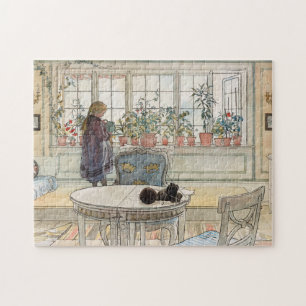 Bloemen op het ramen, 1895 door Carl Larsson Legpuzzel