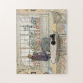 Bloemen op het ramen, 1895 door Carl Larsson Legpuzzel (Verticaal)