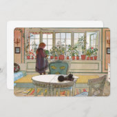 Bloemen op het ramen door Carl Larsson (Voorkant / Achterkant)