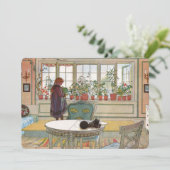 Bloemen op het ramen door Carl Larsson (Staand voorkant)