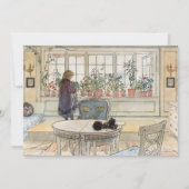 Bloemen op het ramen door Carl Larsson Bedankkaart (Voorkant)