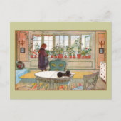 Bloemen op het ramen door Carl Larsson Briefkaart (Voorkant)