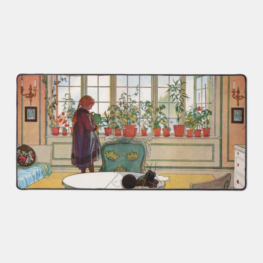 Bloemen op het ramen door Carl Larsson Bureaumat (Voorkant)