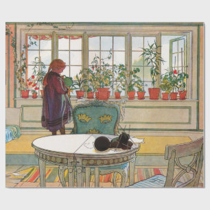 Bloemen op het ramen door Carl Larsson Cadeaupapier