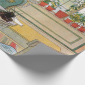 Bloemen op het ramen door Carl Larsson Cadeaupapier (Hoek)