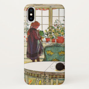 Bloemen op het ramen door Carl Larsson iPhone X Hoesje