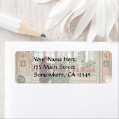 Bloemen op het ramen door Carl Larsson Etiket (Insitu)