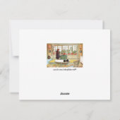 Bloemen op het ramen door Carl Larsson Feestdagenkaart (Achterkant)