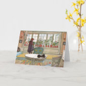 Bloemen op het ramen door Carl Larsson Kaart (Gele Bloem)