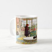 Bloemen op het ramen door Carl Larsson Koffiemok (Voorkant links)