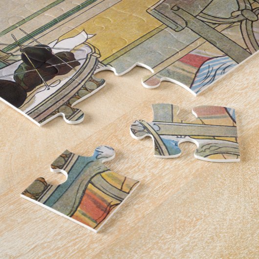 Bloemen op het ramen door Carl Larsson Legpuzzel (Zijkant)