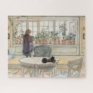 Bloemen op het ramen door Carl Larsson Legpuzzel